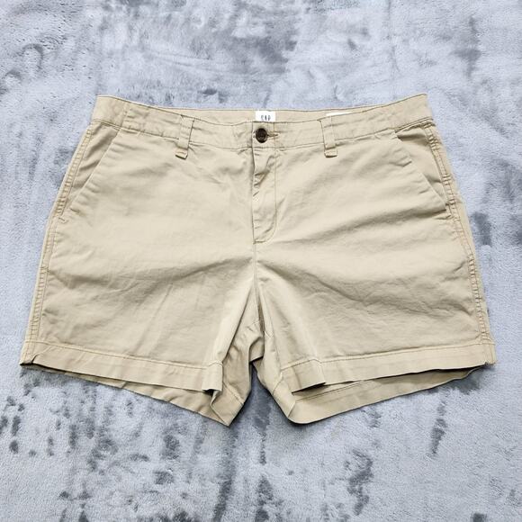 Gap for Good Shorts Womens 12 Tan 5 Inch City Khaki Chino Stretch Preppy Casual - Picture 1 of 12